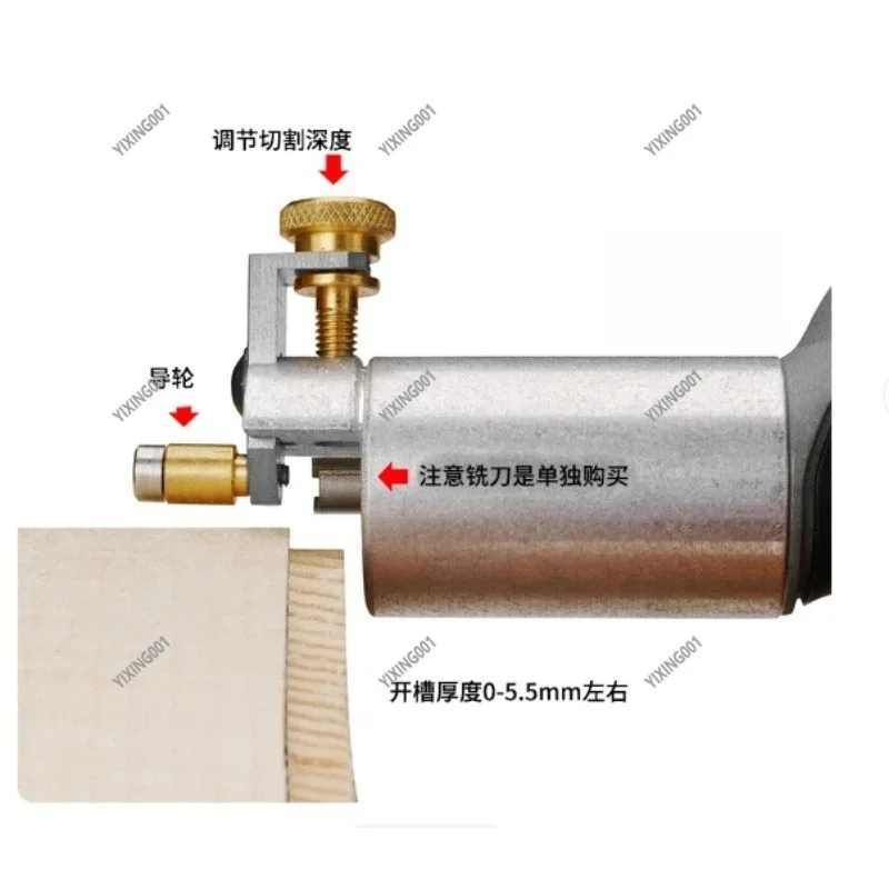 Electric Engraving Inlay Milling Tool with Lengthened Slotted Grinding Auxiliary Head Home Decoration & Maintenance