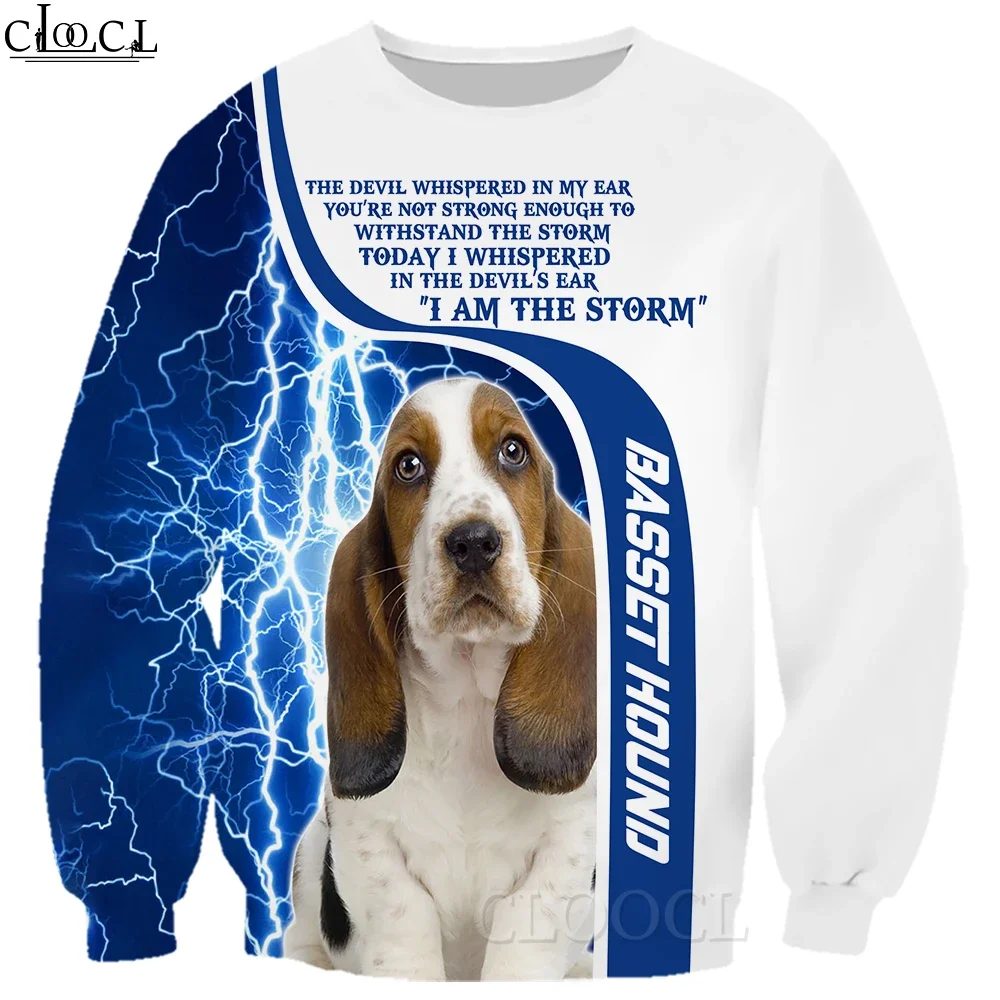 

HX толстовки с животными и собаками Basset Hound Lightning толстовка с 3D принтом на молнии пальто мужская спортивная одежда женская уличная одежда дропшиппинг
