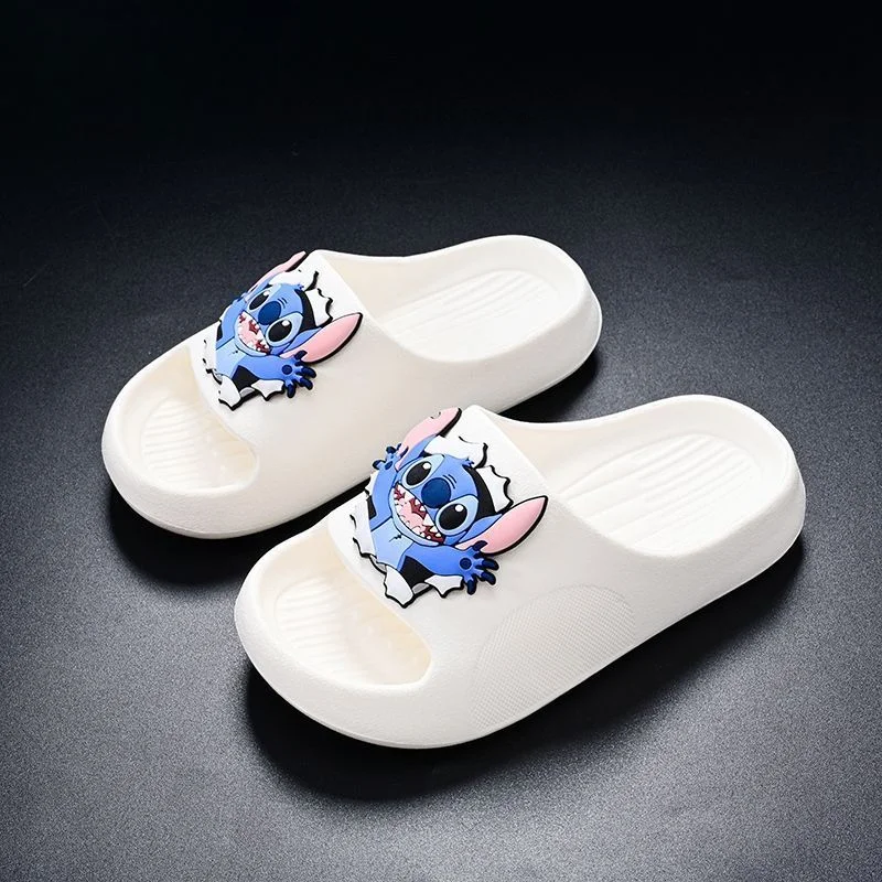 Disney Stitch Casual Bathroom Slippers for Women and Men Y2k Trend Anime Sandals New Anti Slip Soft Soles Homewear Shoes