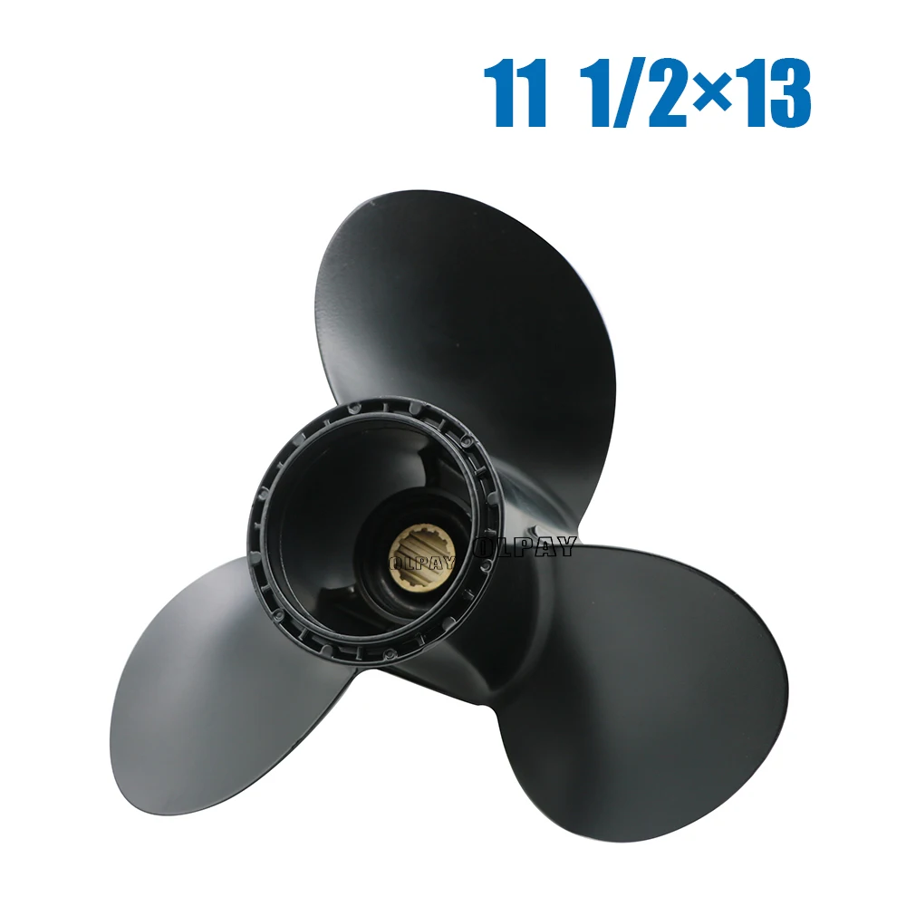 

Boat Outboard Propeller 11 1/2x13 Fit Suzuki Engines 40HP 50HP DT40C DT50A DF40 DF50 DT40 DT55 13 Splines 3 Blade 58100-94313-01