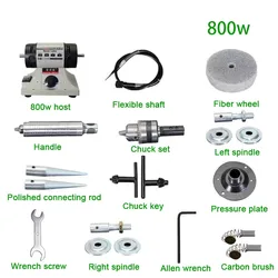 220V 800W High-Power Bench Grinder Electric Eoodworking Jade Carving Polishing machine Grinder 0.3-4mm Flexible Shaft Handle