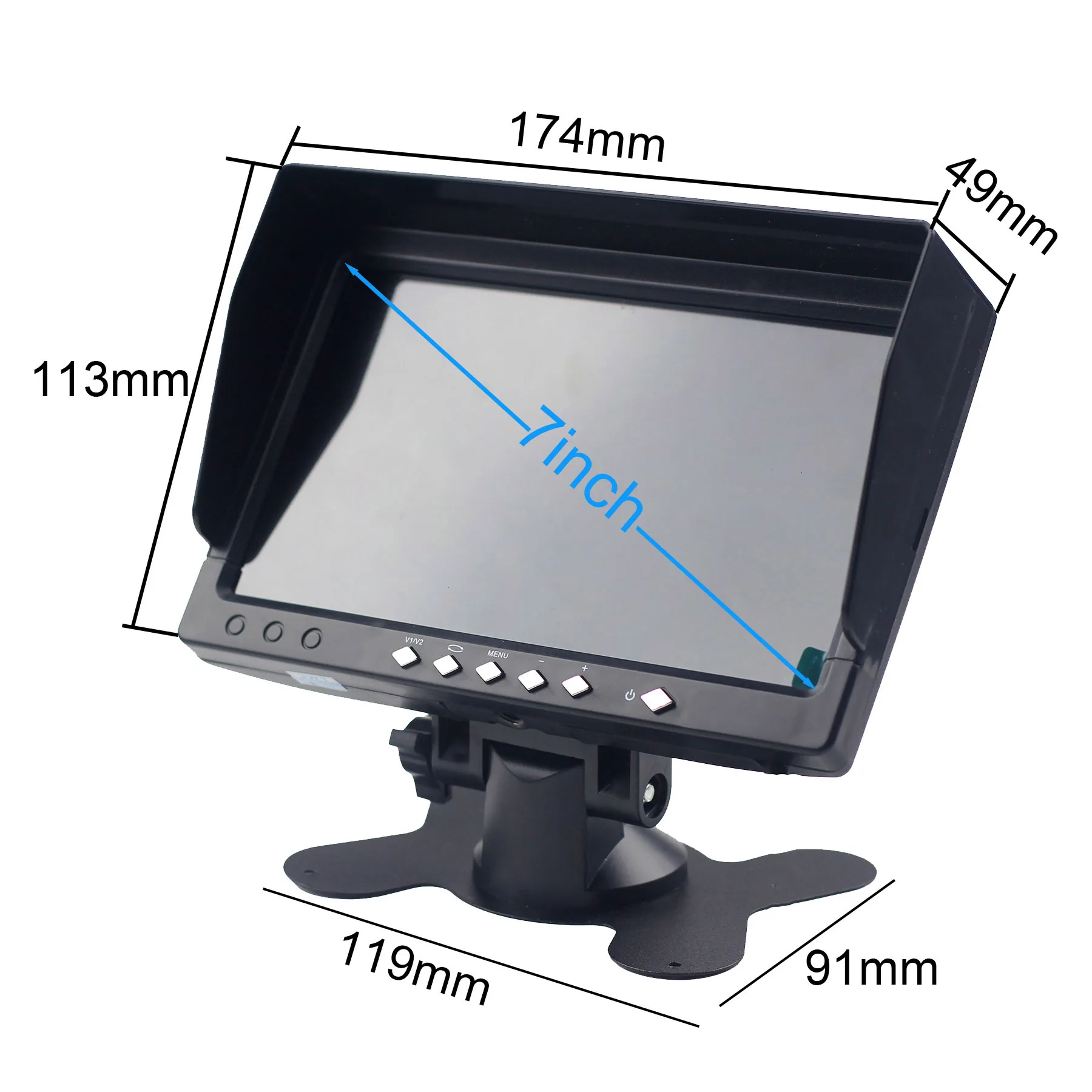7'' AHD IPS Monitor 1024X600+1080P IP69 Rear view Reversing Camera For Truck Bus trailer RV Car Wired Backup Camera Kit
