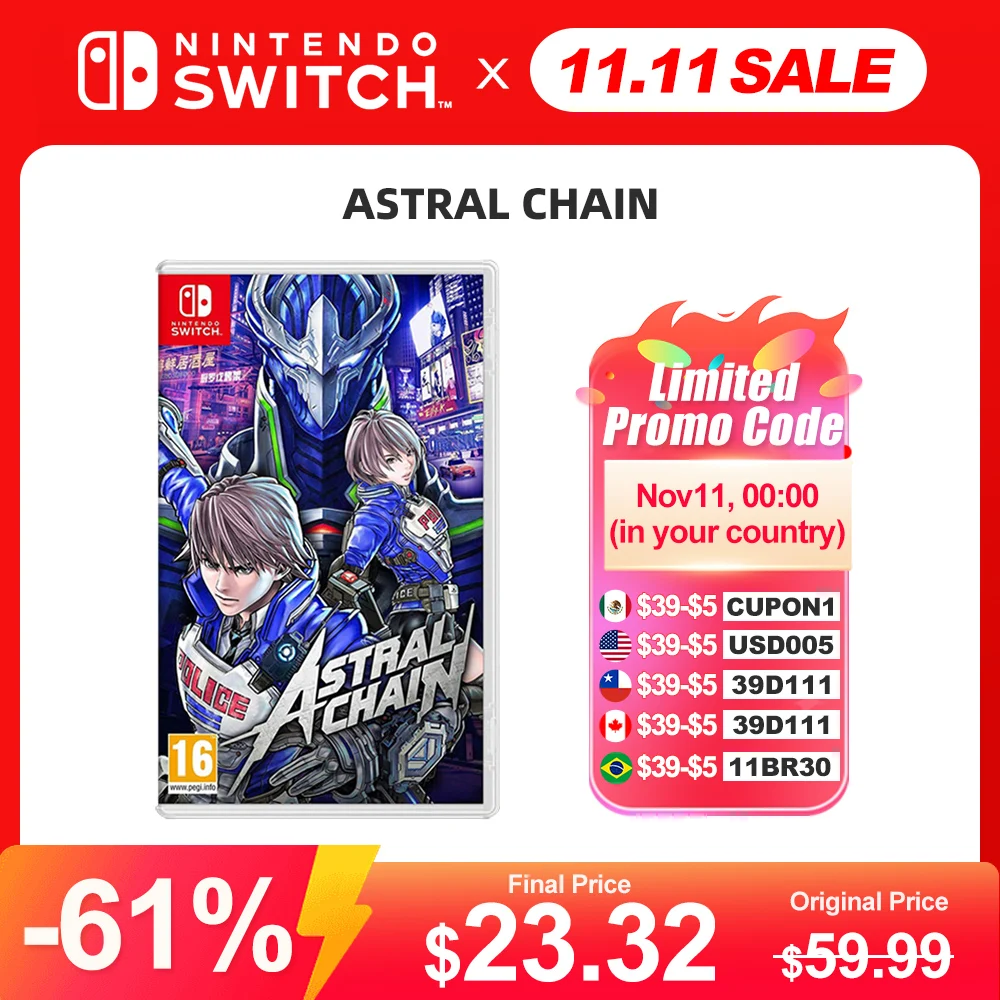 ASTRAL CHAIN Nintendo Switch Game Deals 100% Official Original Physical Game Card Action Genre for Switch OLED Lite Game Console