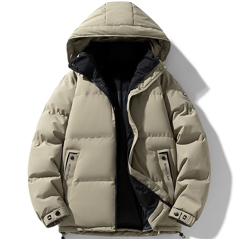 

Men's Thermal Winter Puffer Jacket Business Casual Workwear Hooded Coat Men Thicken Warm Parkas Windproof Outdoor Snow Jackets