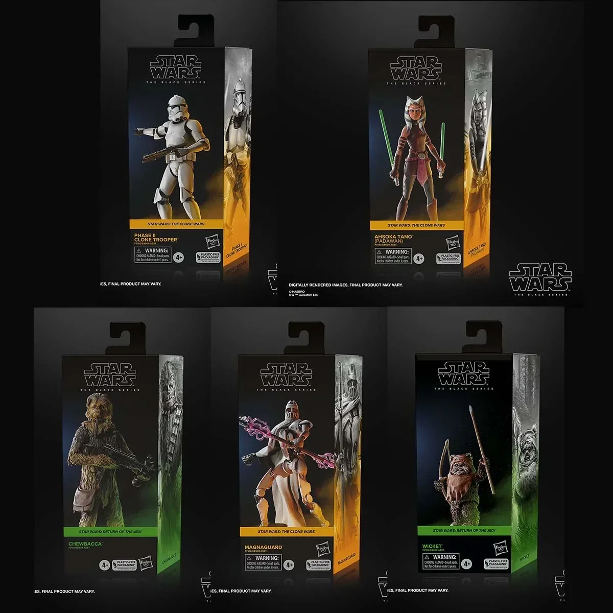 In Stock Marvel Star Wars Ahsoka Clone Trooper Taiwei Robot Warwick Chewbacca Figure Model Collectible Toys Surprise Gifts