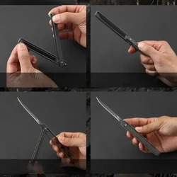 Cuchillo plegable M390 de acero inoxidable para supervivencia