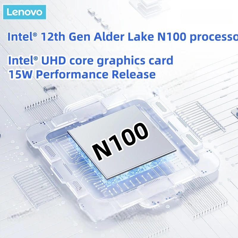 Lenovo NUC 12GO Mini-PC Intel Alder Lake N100 12 GB RAM 512 GB ROM WiFi 6 BT5.2 Windows 11 Desktop-Mini-Computer