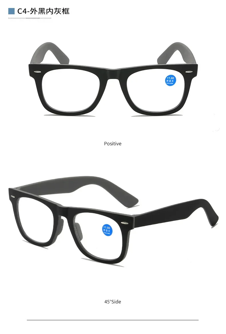 2025, neue ultraleichte Presbyopie-Brille mit großem Rahmen, hochauflösende Lesebrille für ältere Menschen, Anti-Blaulicht-Fernsichtbrille – Detail 6