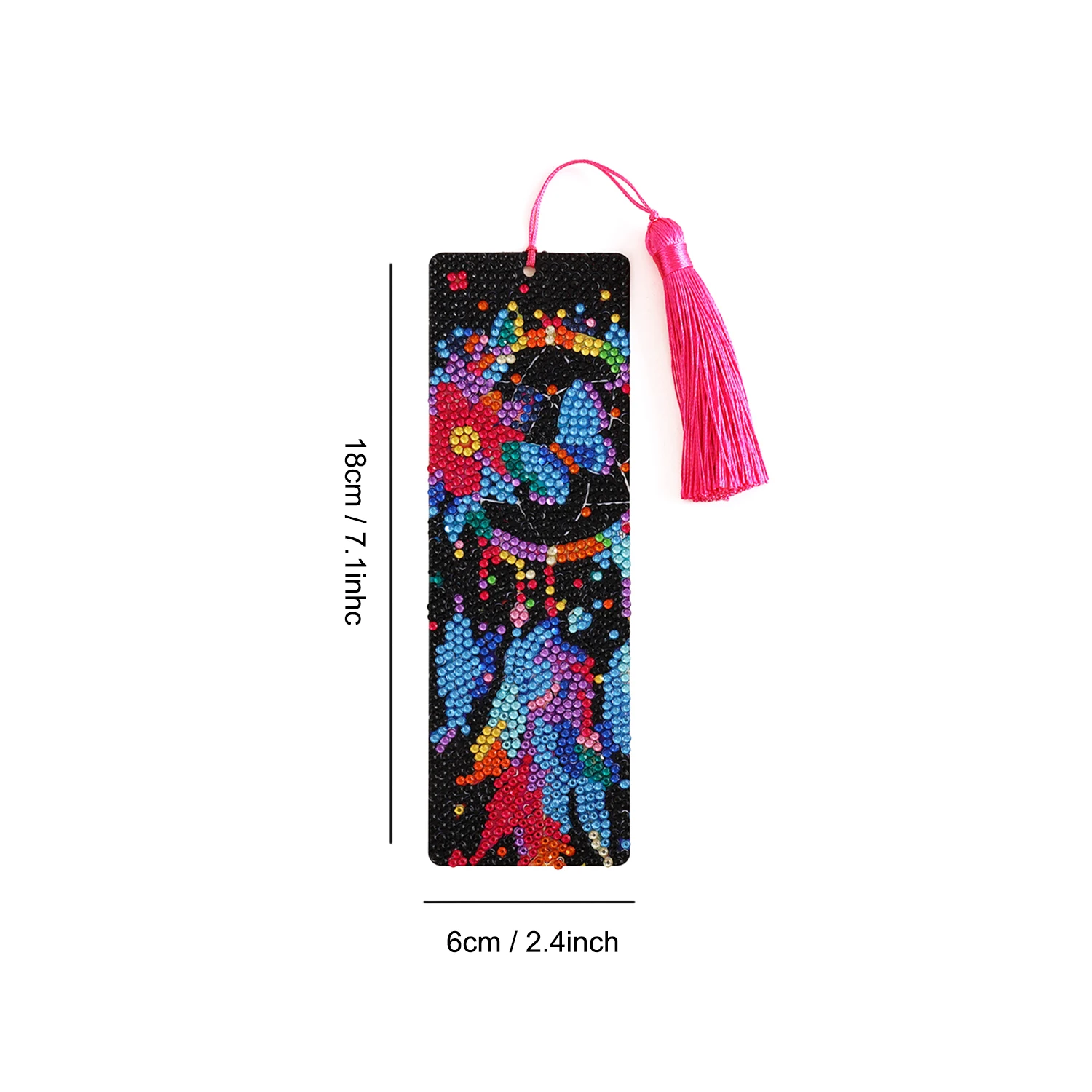 4 Pcs Diamond Bookmark Set Butterfly Flower Bookmark With Colored Tassels PET Single-sided Sticker Bookmark Planner Accessories