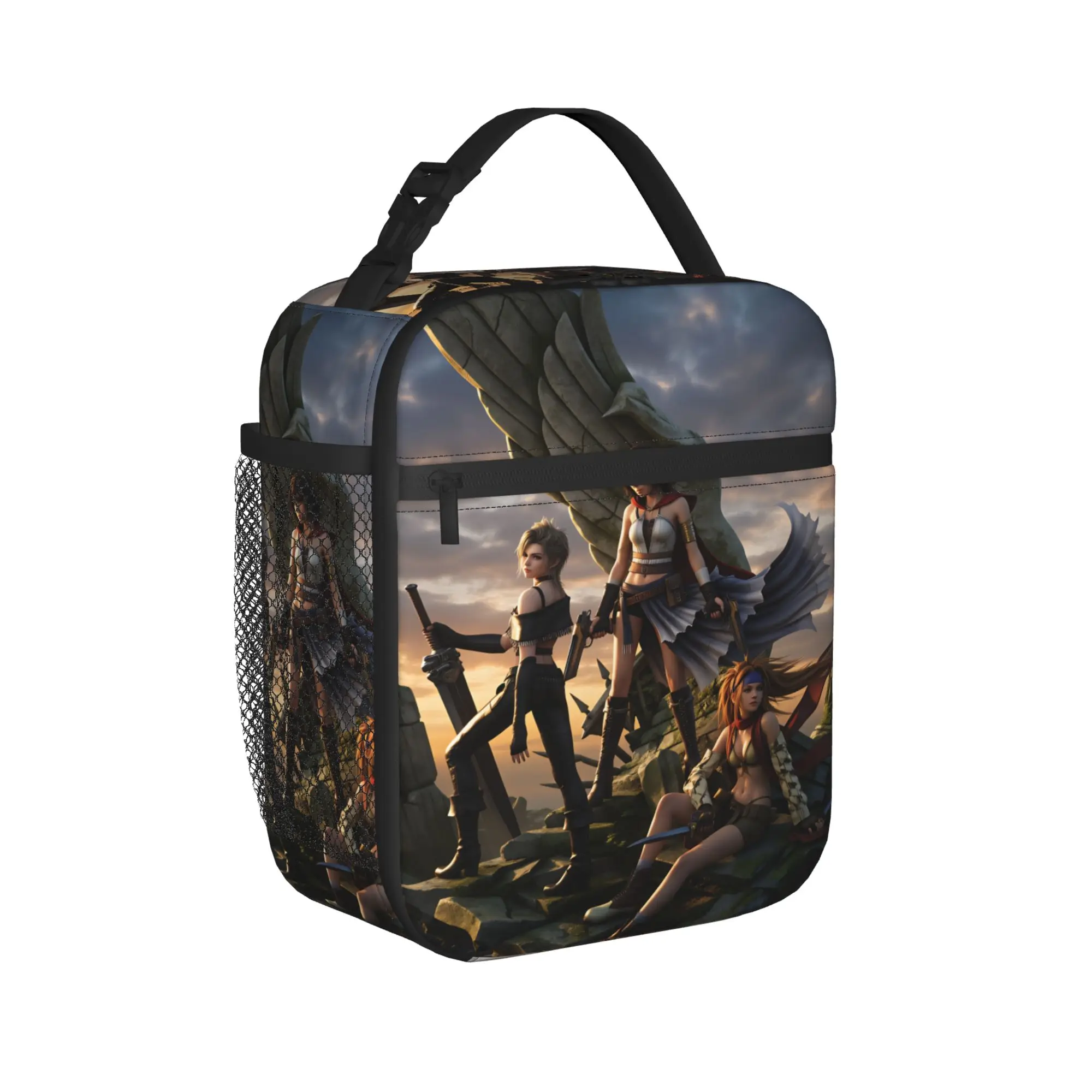 

Final Fantasys 7 Lunch Bag Funny Lunch Box Office Portable Thermal Lunch Bags For Adult Waterproof Print Cooler Bag