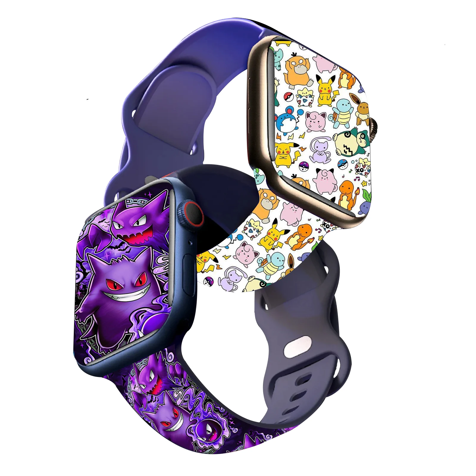 

Pocket Monster Print Strap for iWatch 11 10 9 8 Silicone Band Replaceable Bracelet for Apple Watch 46mm 44mm 42mm 41mm Watchband