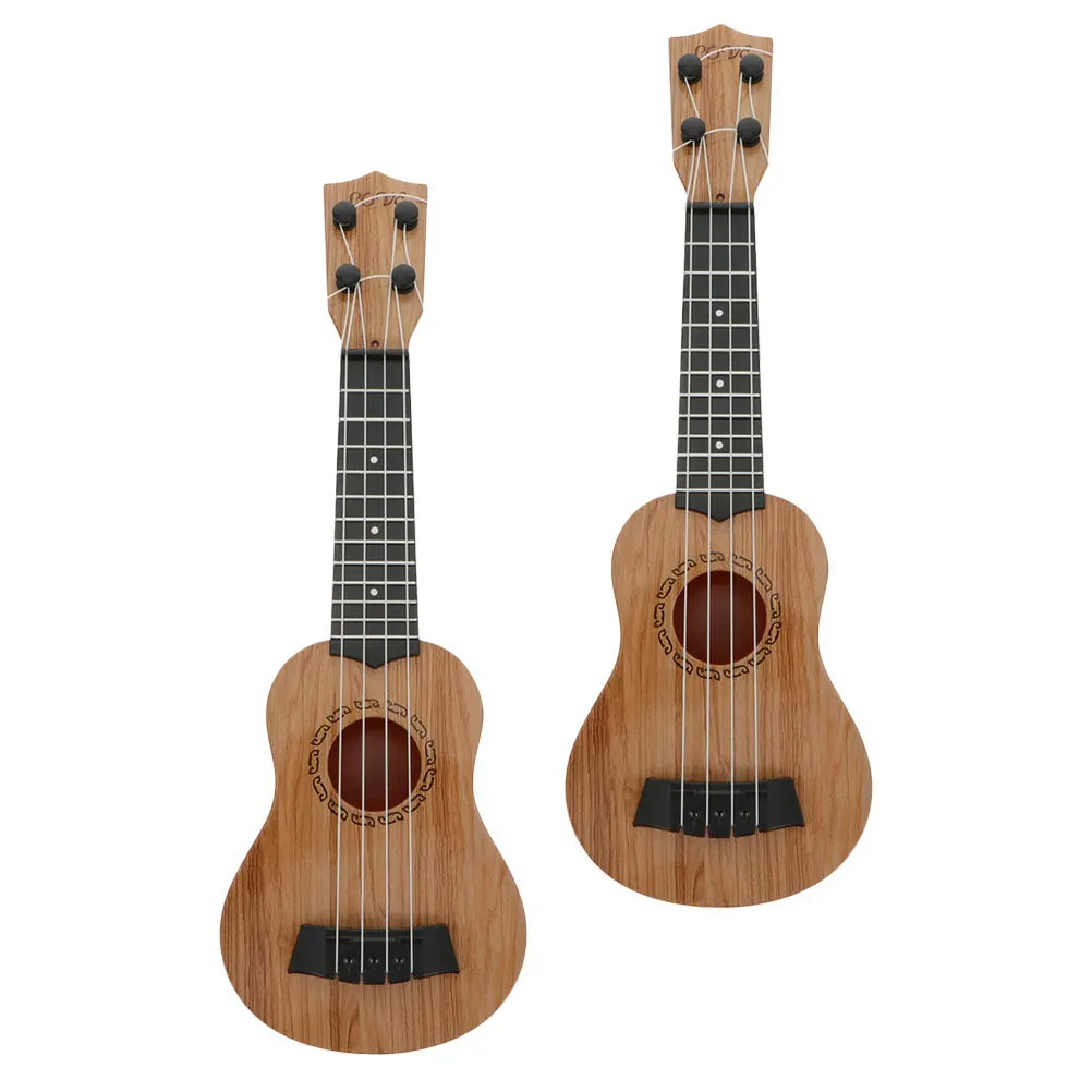 

2pcs Ukulele Toy Kids Beginner Musical Instruments Children Guitar Plastic Safe Creative Practical Gift Music Education