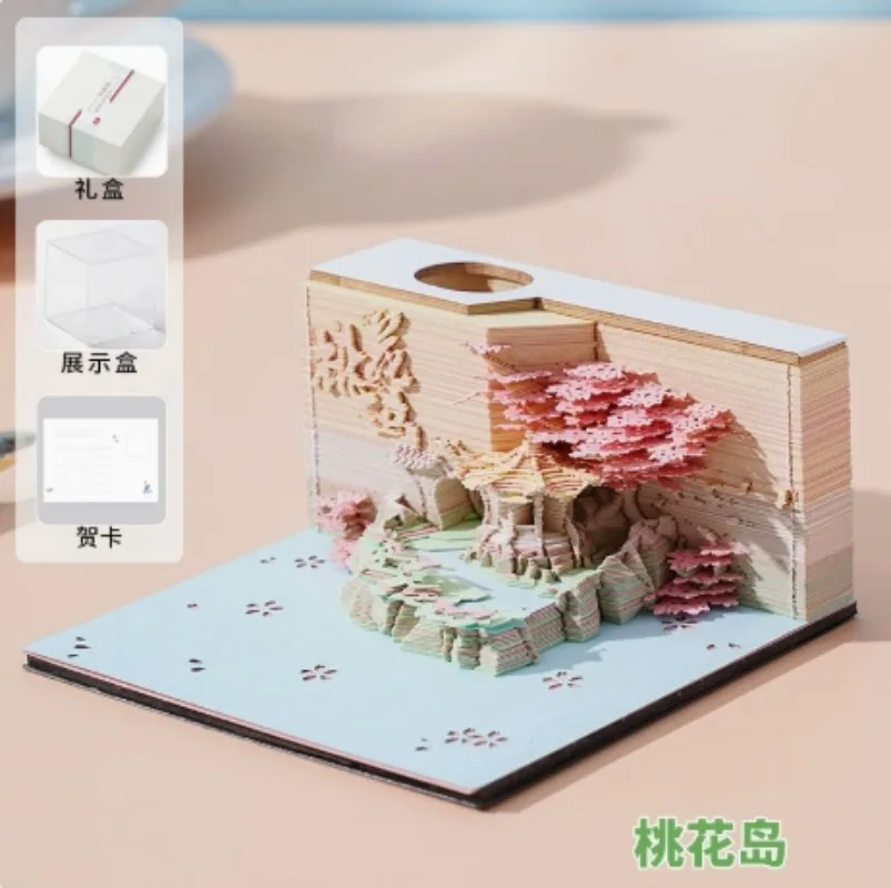 

3D Memo Pad Paper Art, Astronaut Earth Tear-off Desk Calendar, Creative 3D Paper Carving Notepad,Desk Decor Gift for Home Office