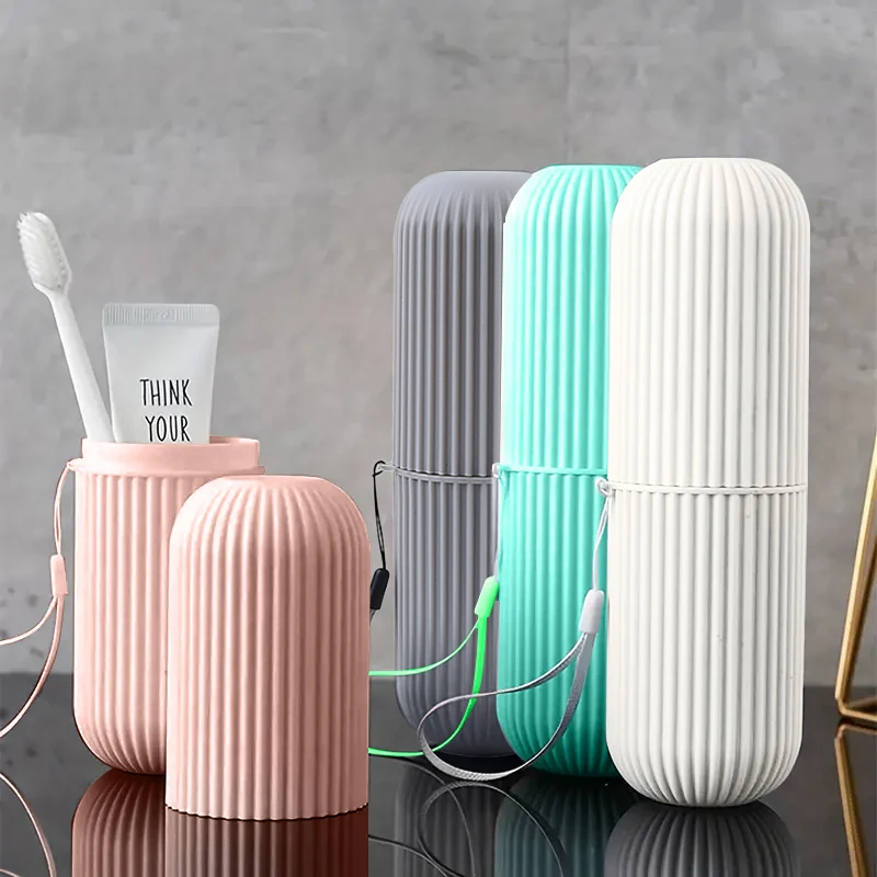 Portable Toothbrush Storage Case Toothpaste Holder Box Organizer Household Storage Cup For Outdoor Travel Bathroom Accessories