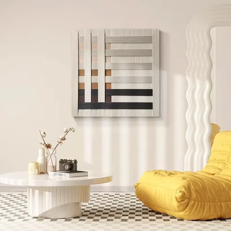 Conjunto de Três Quadros de Arte Tecida Artesanal para Decoração de Casa, Decorações para Sala de Estar, Arte de Parede Vintage, Obra de Arte Grande