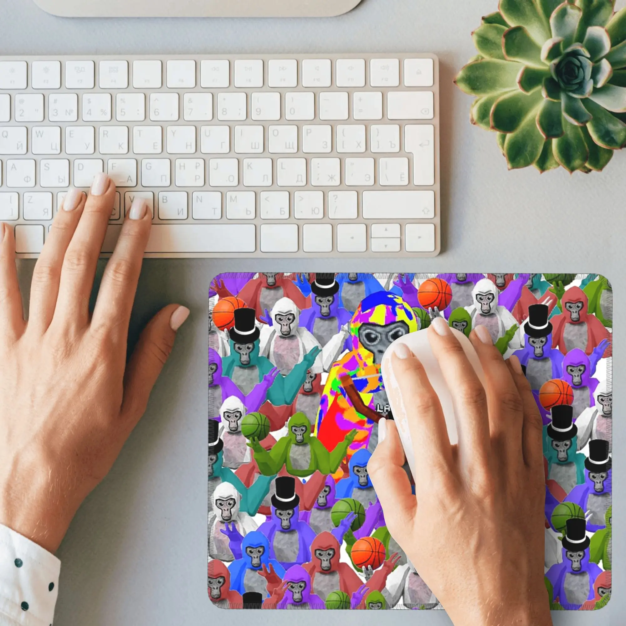 الغوريلا العلامة القرد فسيفساء نمط ماوس الوسادة الكمبيوتر لوحة المفاتيح ماوس حصيرة ألعاب الكمبيوتر المحمول حصيرة مكتب الملحقات الجدول الحصير