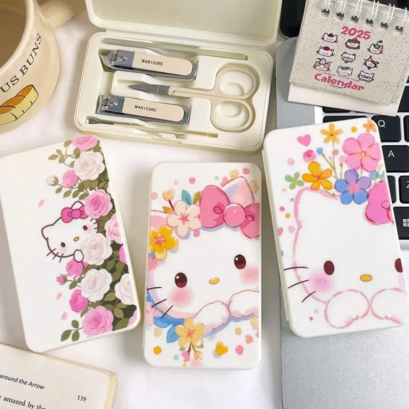 Sanrio Hello Kitty Nail Clipper Set Student Cartoon Portable Hello Kitty Nail Clipper Nail Clipper Set.