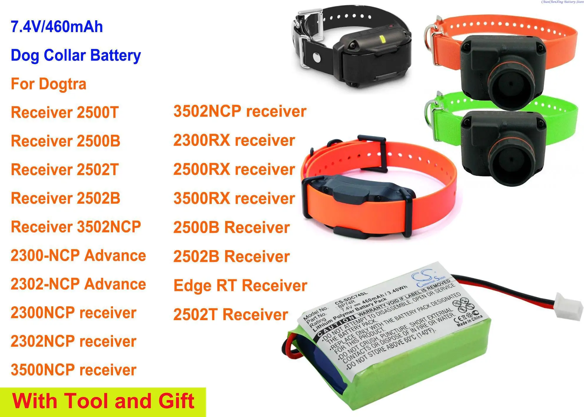 

Cameron Sino 460mAh Battery BP74R for Dogtra 2300NCP receiver,2300RX,2302NCP,2500B,2500RX,2502B,2502T,3500NCP, 3500RX,3502NCP