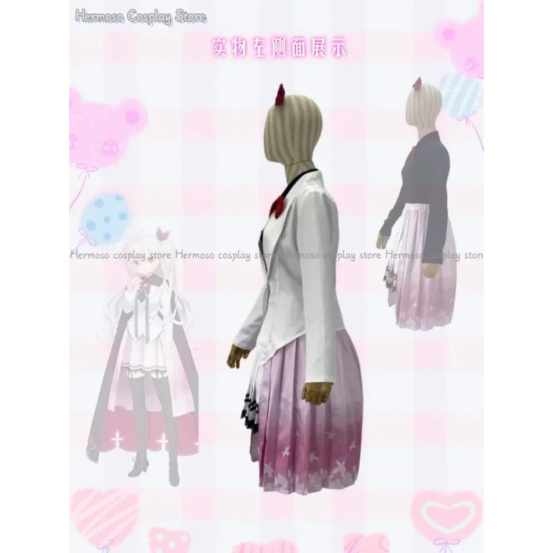 

A;3\v,7'd/Anime Cafe Stella To Shinigami No Chou Akizuki Kanna Cosplay Costume Wig Woman Girls Elegant Dress for Party6'b\7.n;8/