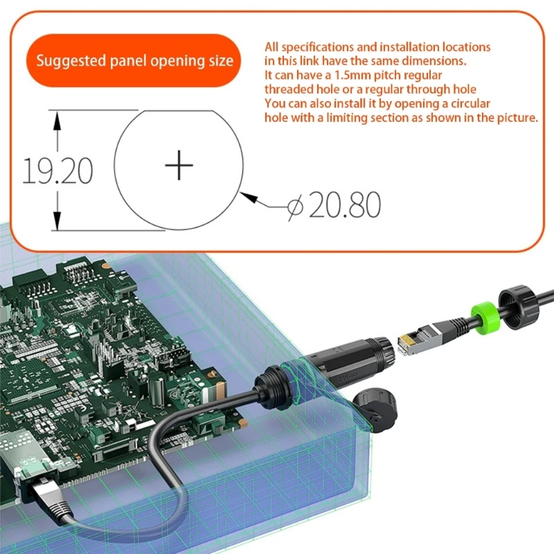 Gigabit Speed ​​RJ45 Conector cable redes Improteo para entorno duro K1KF