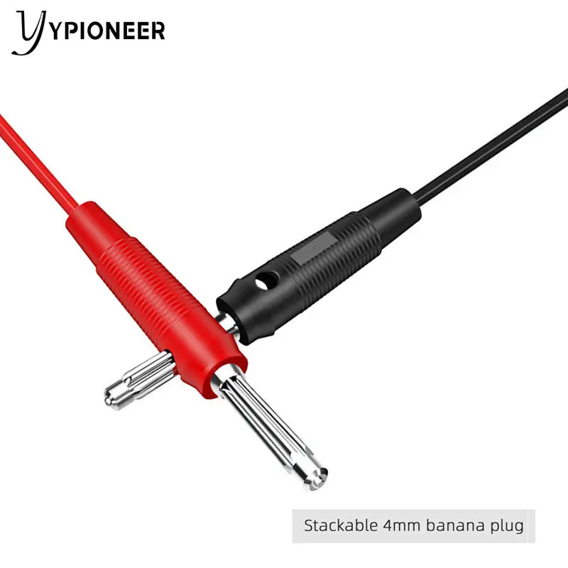 YPioneer-كابل توصيل ذكر P1008A BNC Q9 إلى مزدوج 4 مللي متر ، قابس موز قابل للتكديس ، اختبار كهربائي 120 سنتيمتر