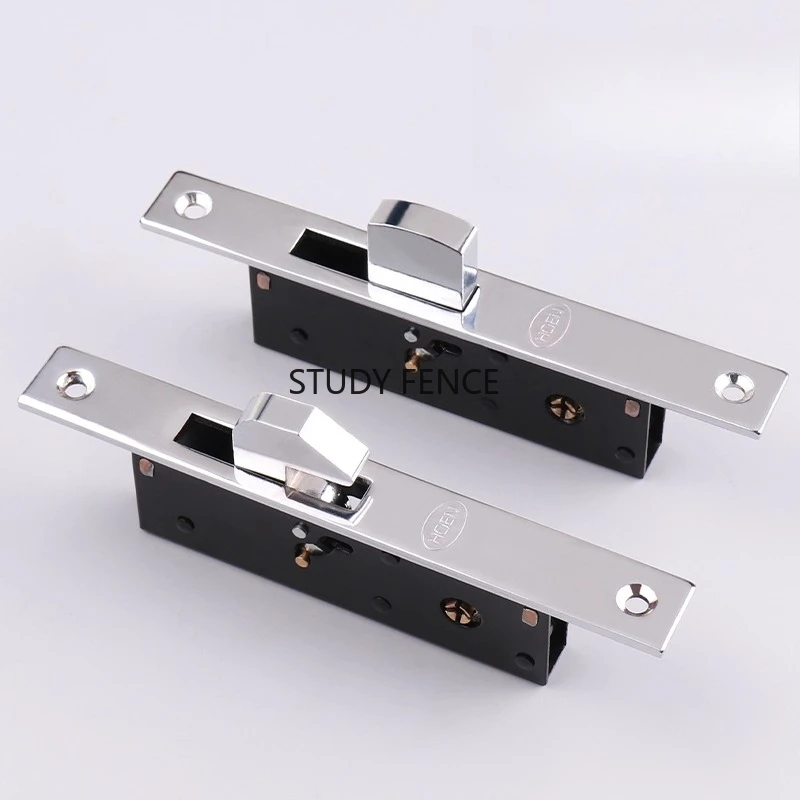 Aluminum Alloy Lock Body Old Style Glass Door Sliding Lock Body Framed Aluminum Alloy Hook Lock with A Key Hardware Accessories