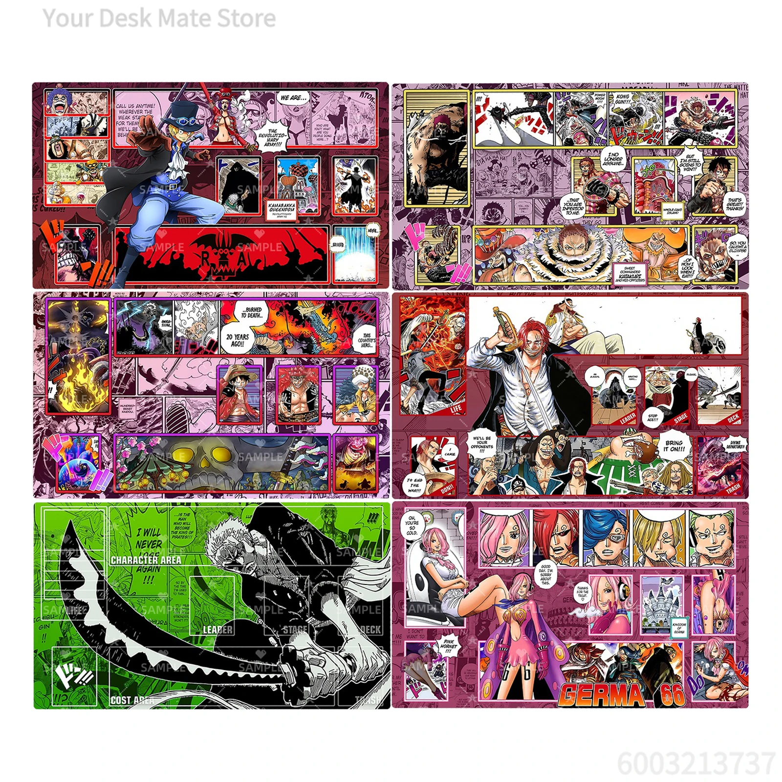 One Piece Zoro Reiju Card Battle Mat Opcg Shanks Single Player Board Game Card Battle Card Pad Gift Toys