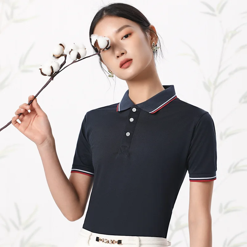 Hotel Work Clothes Wholesale Custom Logo Waiter Uniform Cafe TShirt Catering Polo Shirts Cafe Waitress Work Shirts Tooling