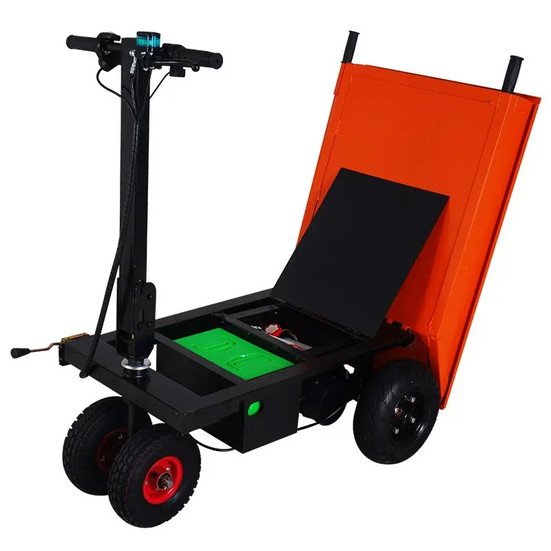 

Electric gray bucket cart trolley