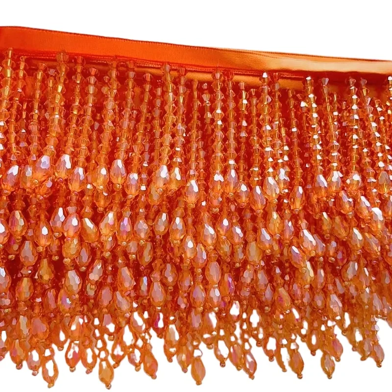 

5 ярдов кружевной тесьмы с кристаллами и бахромой. Декоративная тесьма с бахромой для обуви, белая, черная, с подвесными бусинами, для штор.