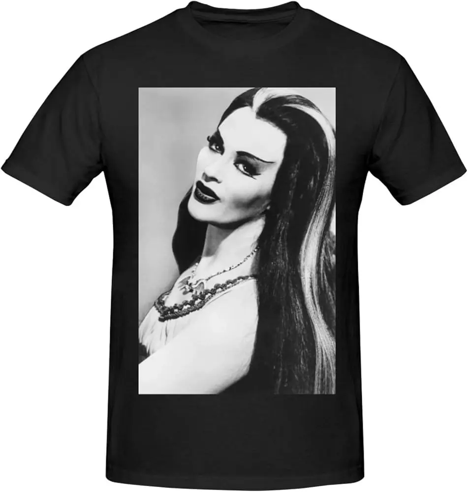 Lily Munster T Shirt Men's Loose Sport O-Neck Tee Casual Fashion Short Sleeve T-Shirts