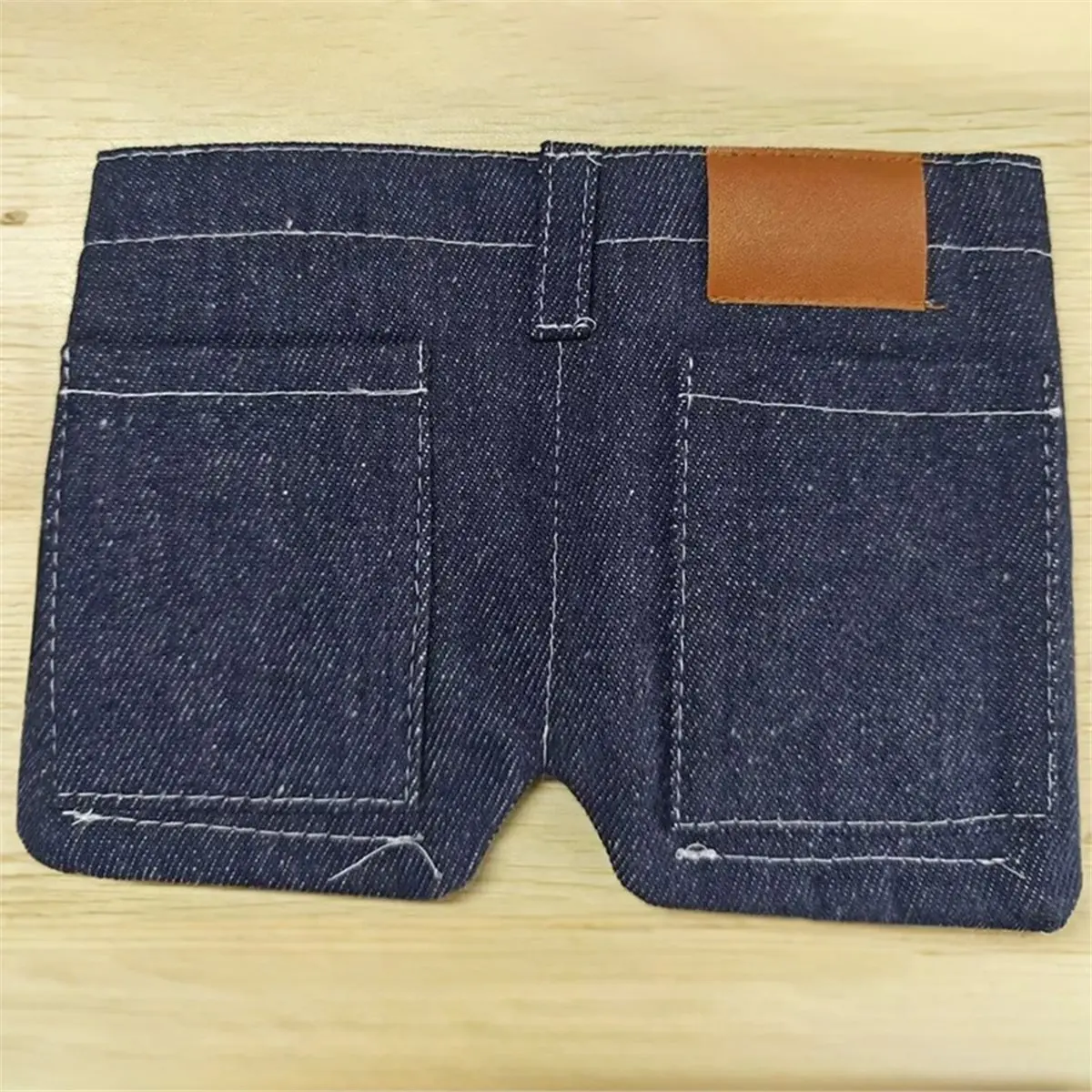 

Мини-джинсовый кошелек для карманных брюк, складная сумка для мелочей в форме джинсов, кошельки с держателем для карт, портативные кошельки в стиле ретро для брюк