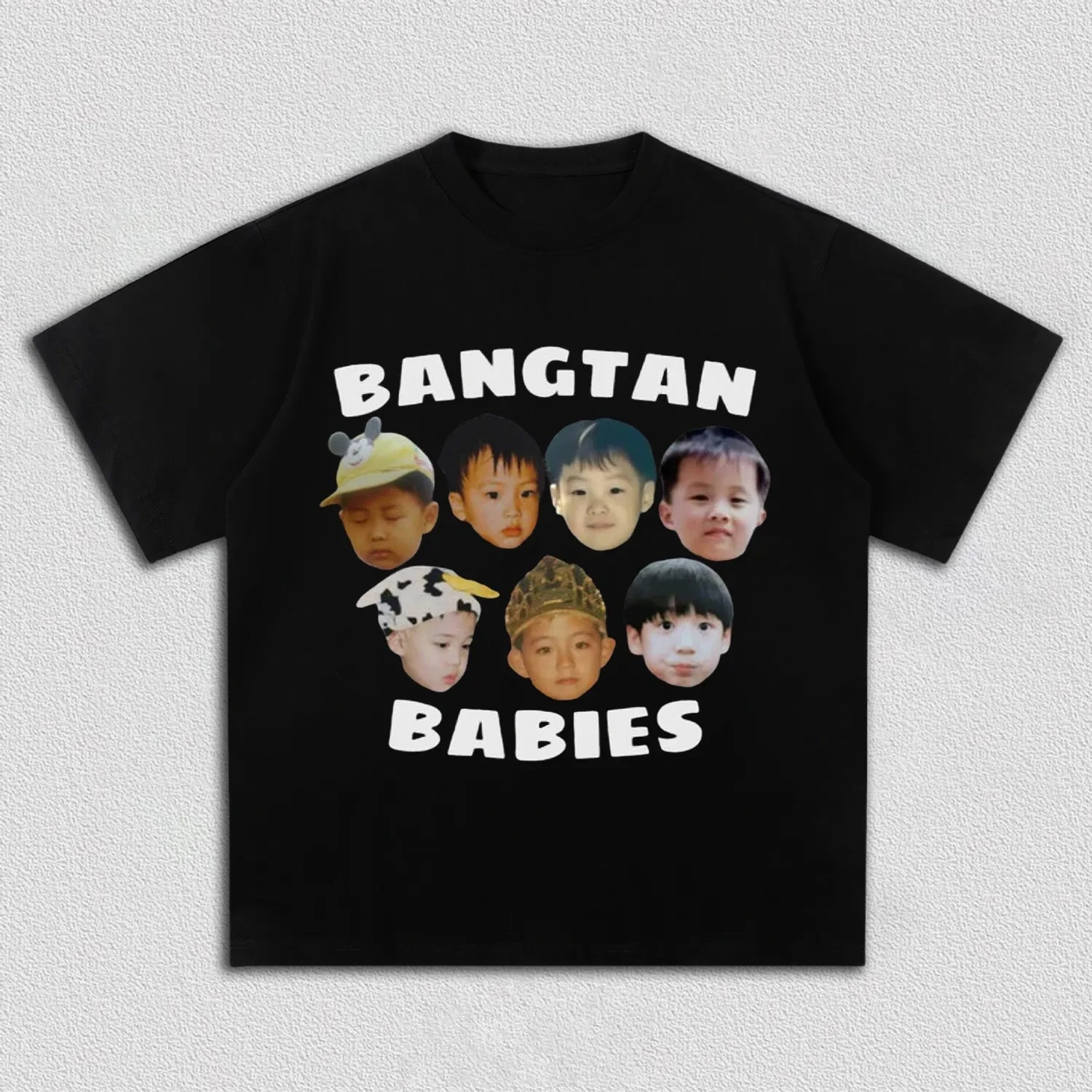 Camiseta Unisex con Gráfico de BTS Bangtan Babies, 100% Algodón, Nueva Colección Verano 2026, Estilo Kpop, Oversize, Cuello Redondo, Regalo para Fans