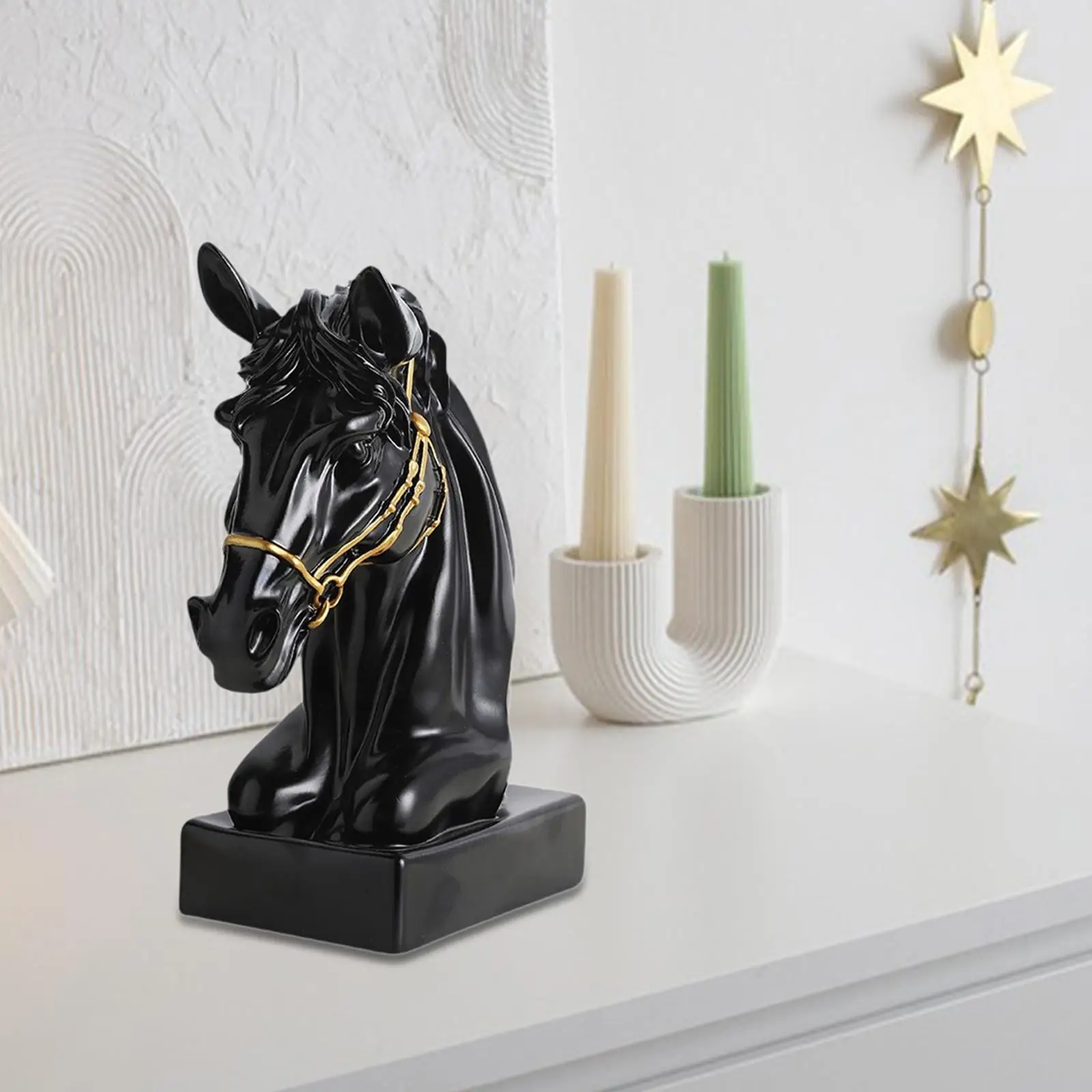 馬の頭の像、動物のコレクターズアイテム、モダンな馬のアートフィギュア、馬の装飾品