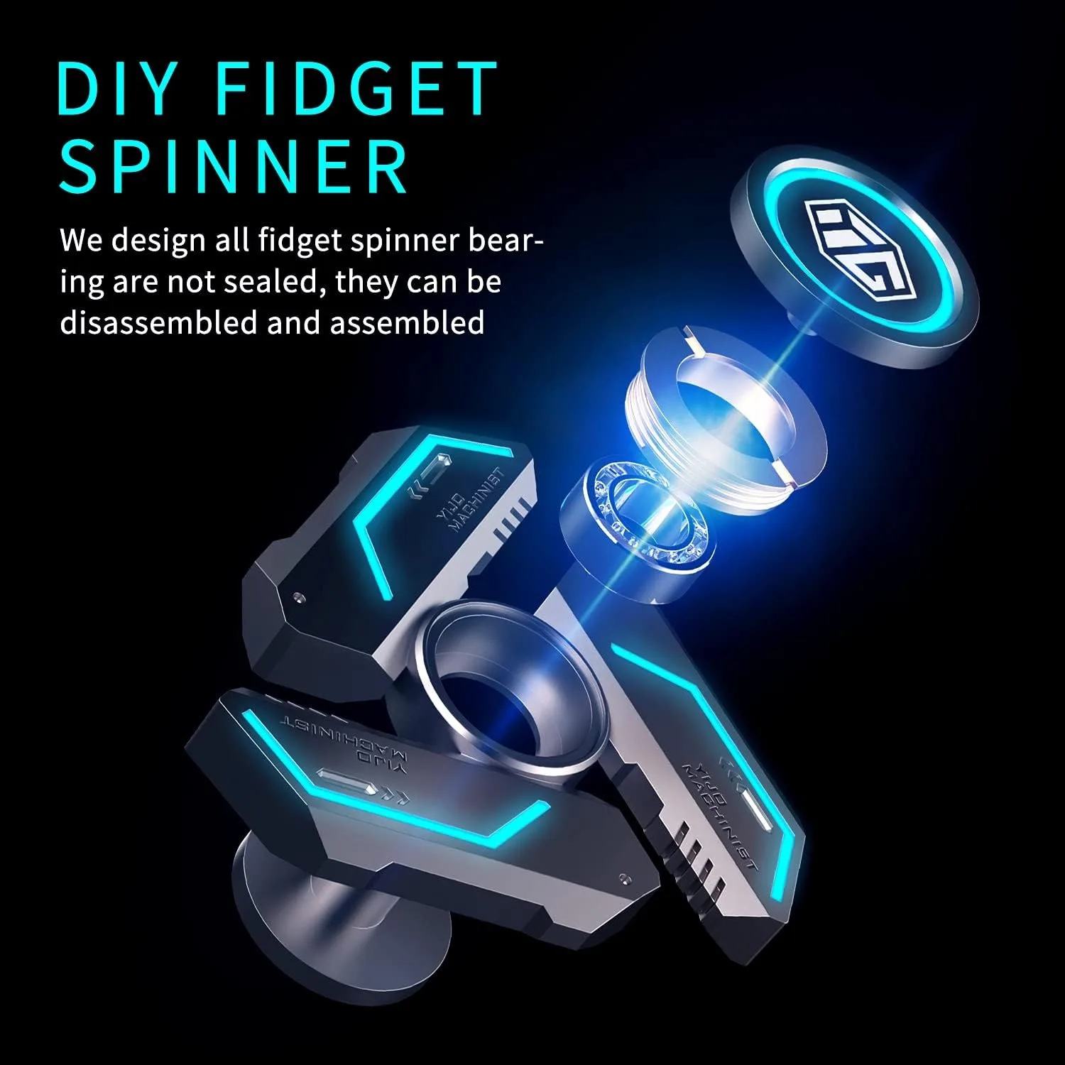 Fidget Spinners, Fidget Spinners Speelgoed, Stress Angst ADHD Relief Figets Speelgoed, Spinner Cadeaus voor volwassenen en kinderen, Metalen Vinger Han