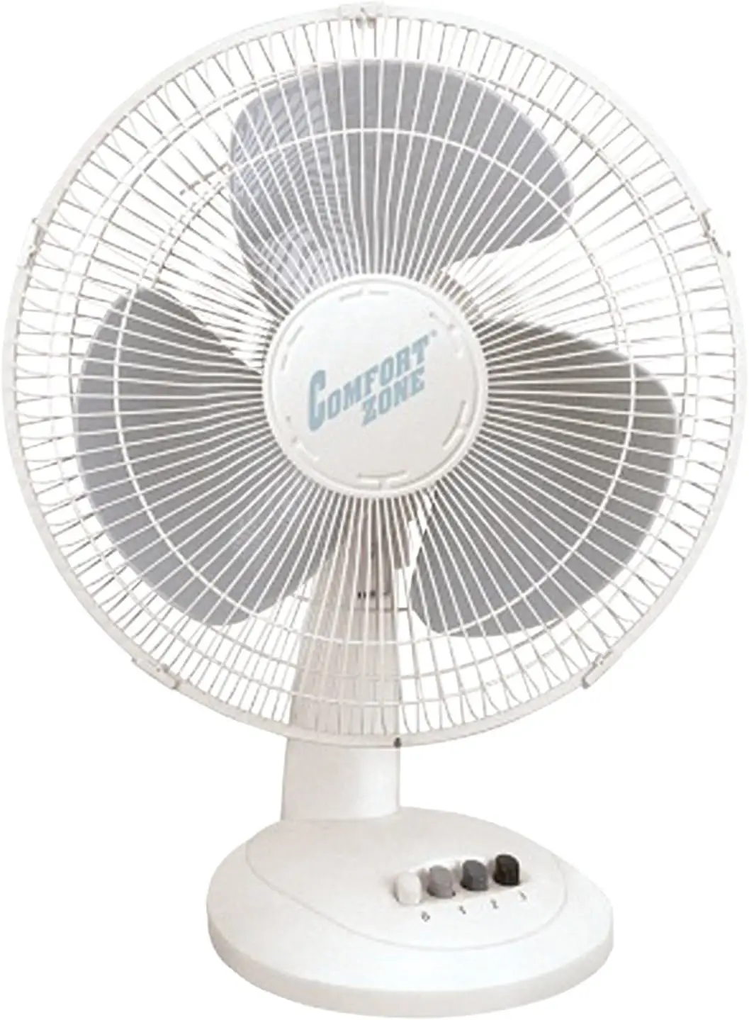 Oscillating Table Fan with Adjustable Tilt, Convenient Push Button Controls, Quiet 16 inch 3 Speed Desk Fan Airflow 15.75 ft/sec