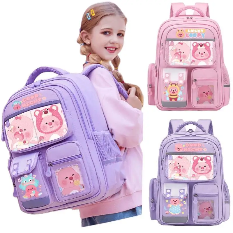 

Милый рюкзак Miniso Loopy Little Beaver Ruby из аниме, школьный ранец для начальной девочки, милый мультяшный Повседневный Детский рюкзак, школьный подарок