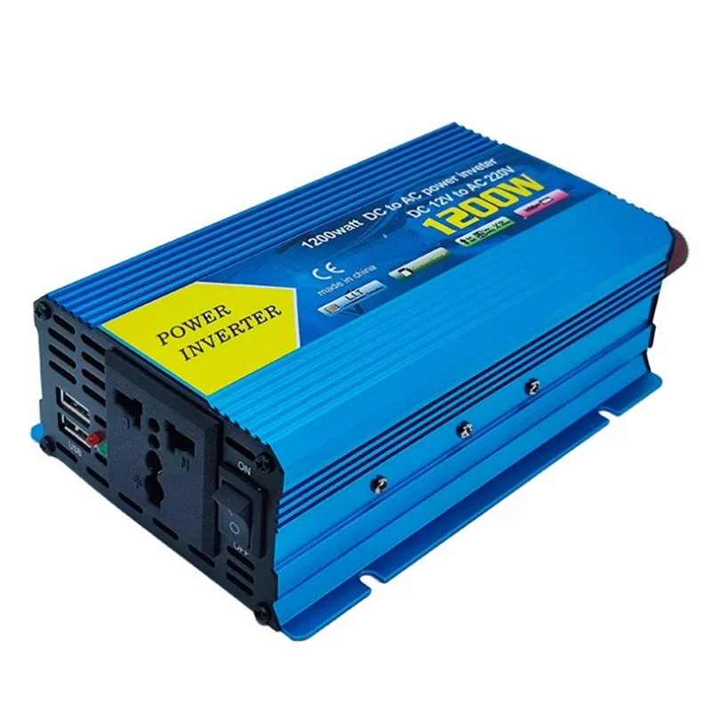 

Solar Inverter Car 12V To 220V Modified Sine Wave 1200W Power Supply Conversion Device