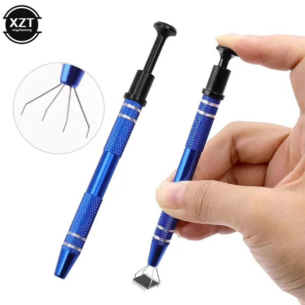 Ic 흡입 펜 전자 부품 그래버 전자 수리 도구, 칩 풀러, 네 개의 금속 클로