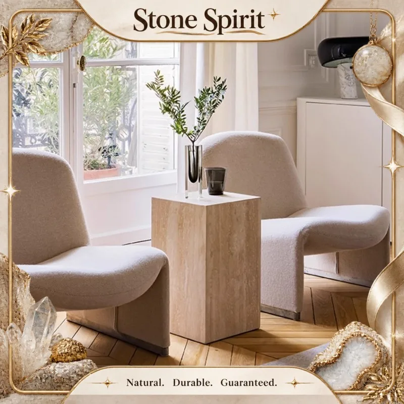 Nordic Art Roman column Natural Cave stone Home decoration Vase display Living room sofa Casual side table Bedroom Bedside table