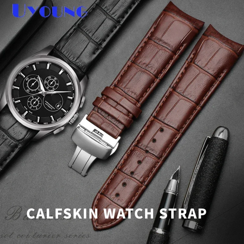 

Genuine Calf Leather Watchband Watch Band Strap for Tissot COUTURIER T035 T035617 627 T035439 Watch Band 22/23/24mm Brush Buckle