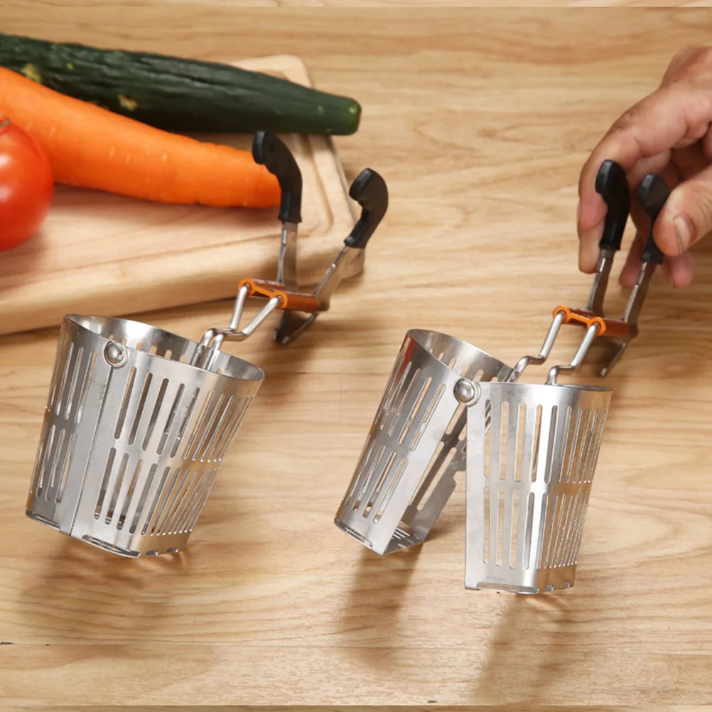 

Open Close Slotted Spoon Stainless Steel Mesh Strainer Hot Pot Kitchen Food Drainer Noodles Colander Basket Cooking Strainer