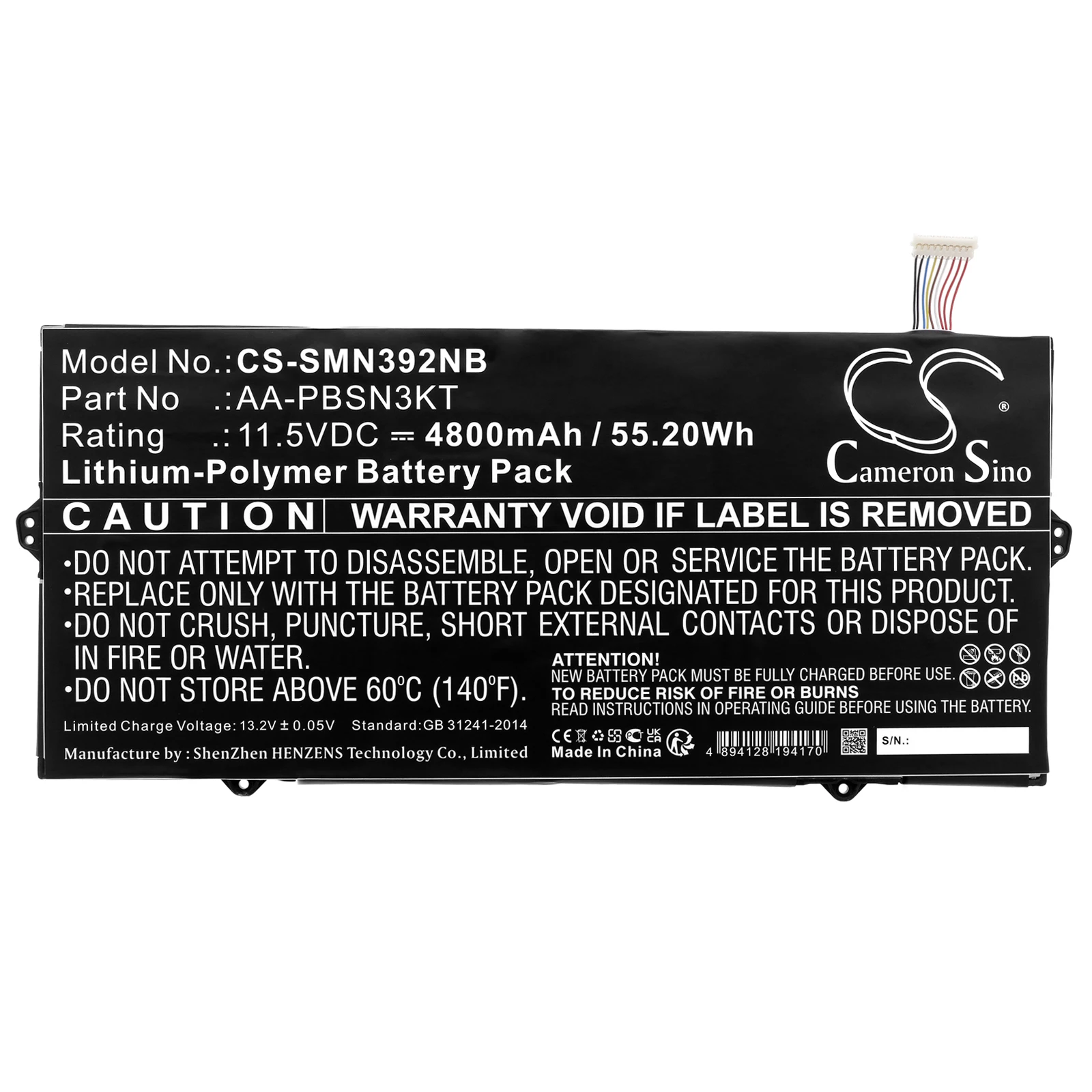 Replacement 11.5V 4800mAh Laptop Battery for Samsung NoteBook 7 NP750XBE-K02US, NoteBook 9 Pro NP930MBE-K02US NP730XBE NP930MBE