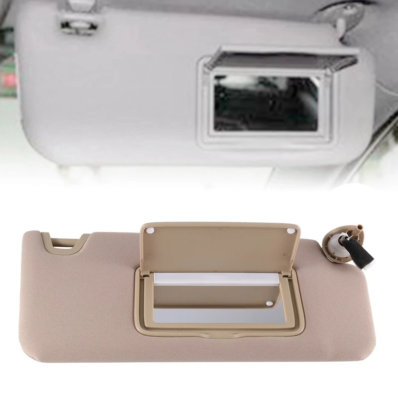 

Beige Side Sun Visor Shield With Light Makeup Mirror For Honda Accord 2008-2013 Car Sunvisor Shade