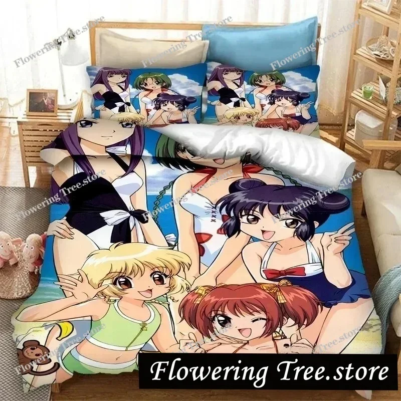3D Printing Anime Tokyo Mew Mew 3D Print Bedding Set Duvet Covers Pillowcases Comforter Bedding Sets Bedclothes Bed