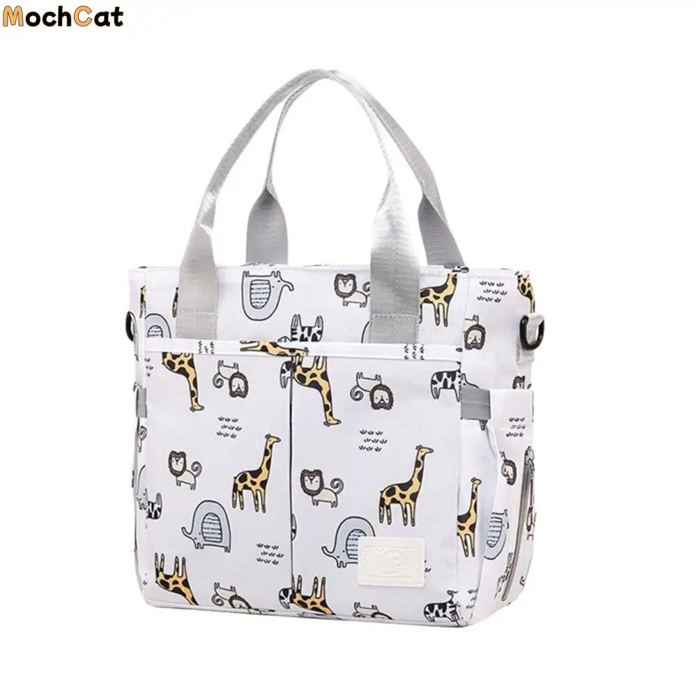 

Многофункциональная сумка для мамы с принтом, широкое отверстие, большая вместительная сумка для детских подгузников, легкая водонепроницаемая сумка для детских подгузников для младенцев