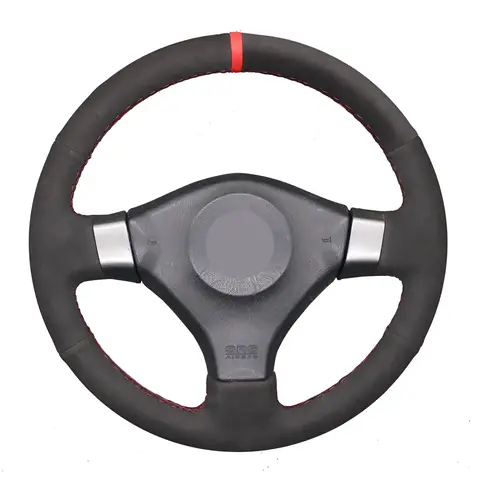 Hand-stitched Black Suede Car Steering Wheel Cover for Nissan 200SX S15 Silvia Skyline R34 GTR GT-R 1998 1999 2000 2001 2002