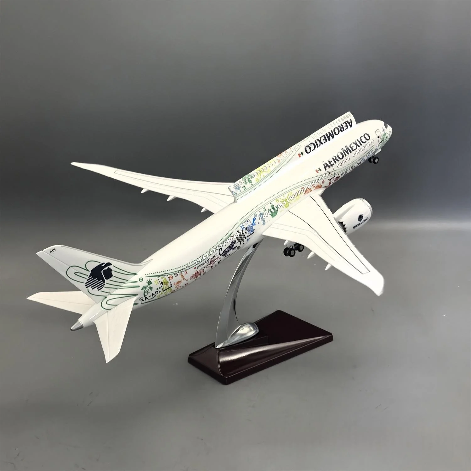 1:150 Scale Airplanes Mexican Airways 43cm Plane Model Resin Diecast Aircraft Openable Hatch Cover For Aviation Collectors Gift