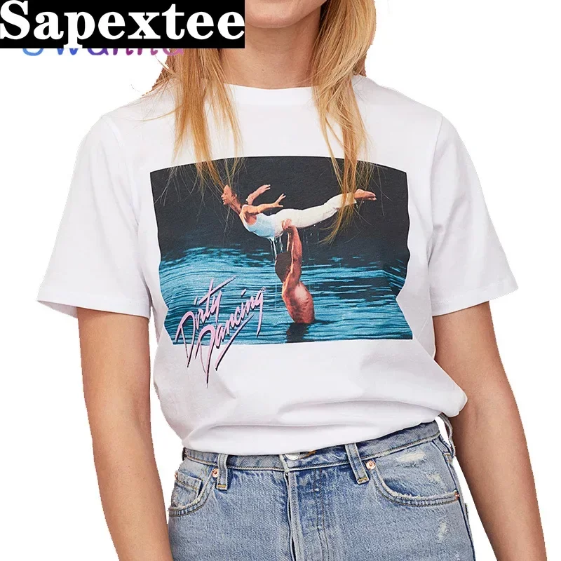 Dirty Dance Female T-shirt Printed Women T-shirt Short Sleeve Letters Summer Harajuku O-collar Punk T-shirt Top Casual Female