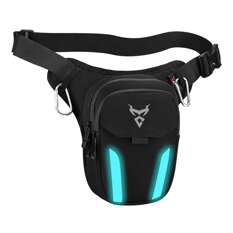 Motorcycle Drop Leg Bag with LED Light Casual Motorbike Bicycle Waist Bag Moto Pack Outdoor Sport Mobile Crossbody